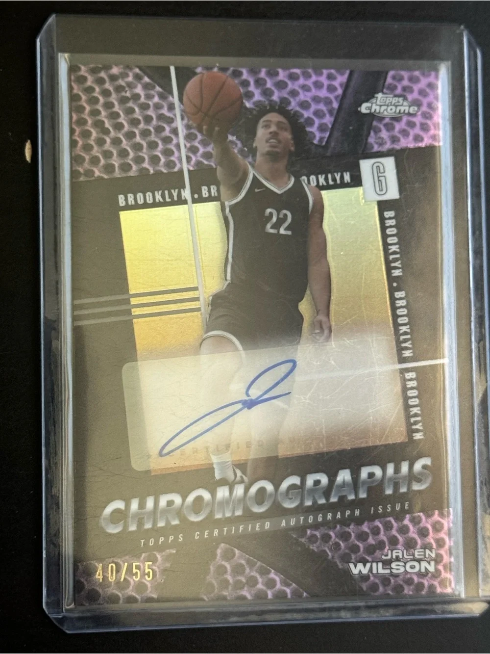 Jalen Wilson Auto 2024-25 Topps Chrome - Chromographs /55